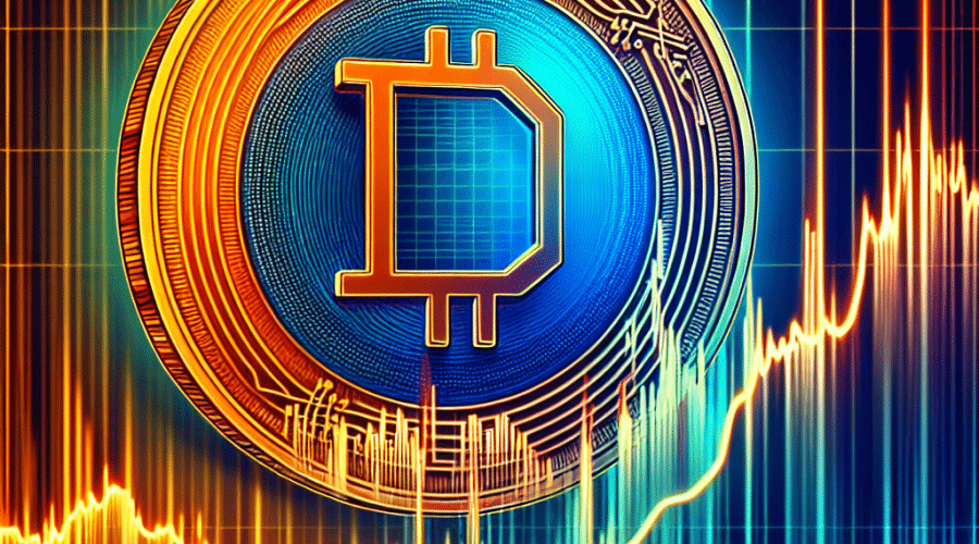 "Símbolo del token WEMIX en naranja (#FF9811) sobre un gráfico fluctuante que representa su valor a lo largo del tiempo, con azul oscuro (#000D43) para los bajos y azul medianoche (#021B88) para los altos. Fechas y precios específicos como '1 de junio de 2025 - $0.195' y '5 de junio de 2025 - $0.454' marcados en el gráfico. Encabezado 'Predicción del precio de WEMIX: Un viaje en montaña rusa' en una fuente llamativa. Imagen final de 1200 x 628 píxeles."